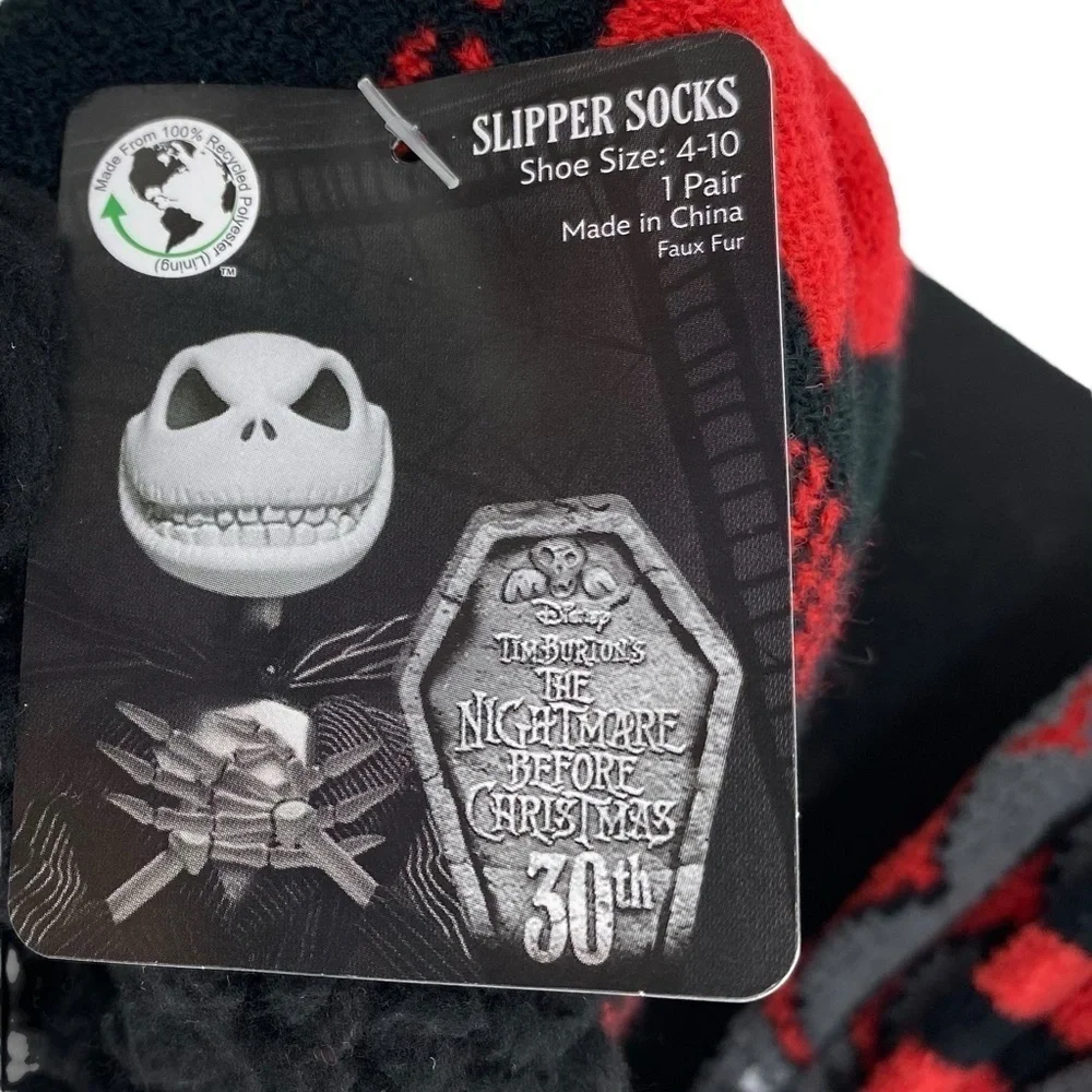 The Nightmare Before Christmas Jack Skellington Slipper Socks Lot